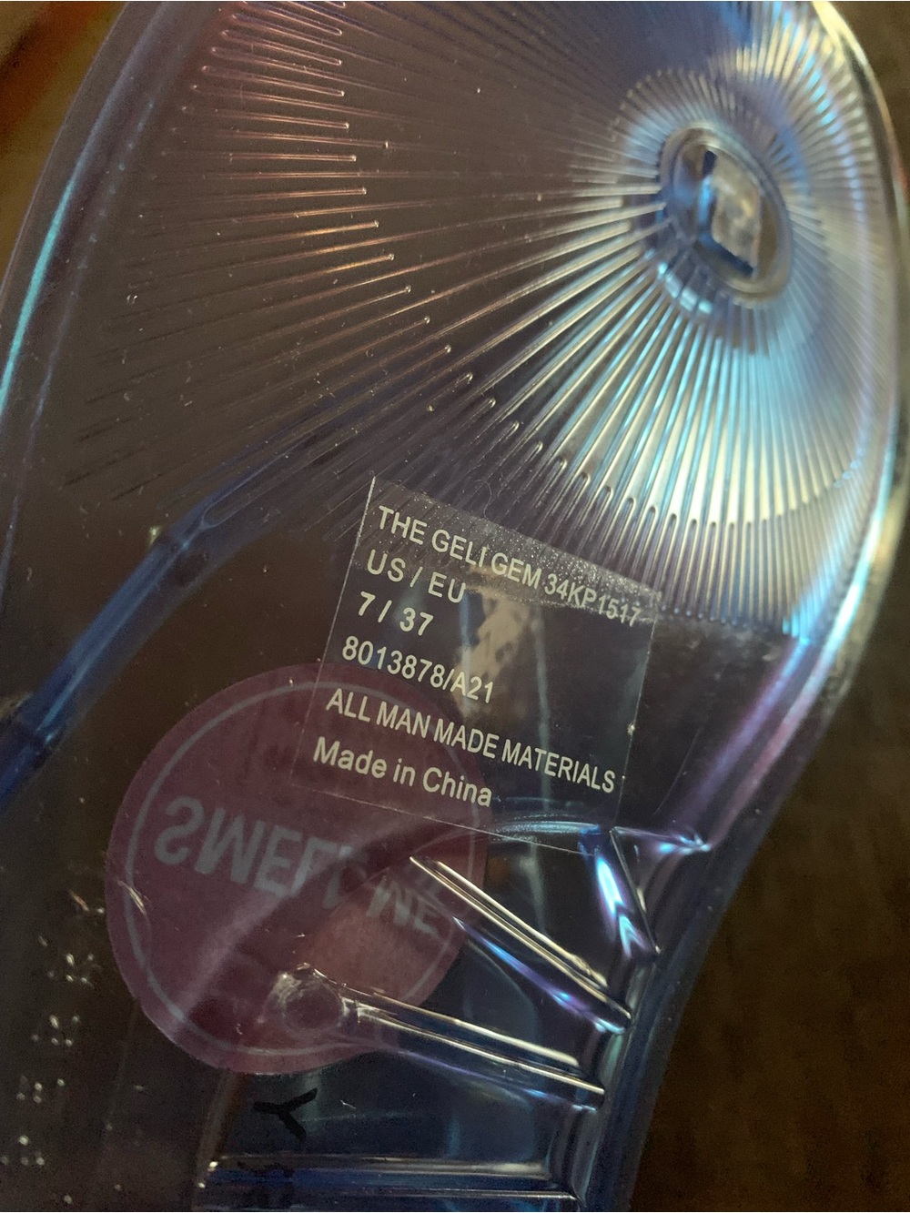 Katy Perry Clear Blue Jelly Stud Thong Sandals - Picture 7 of 7